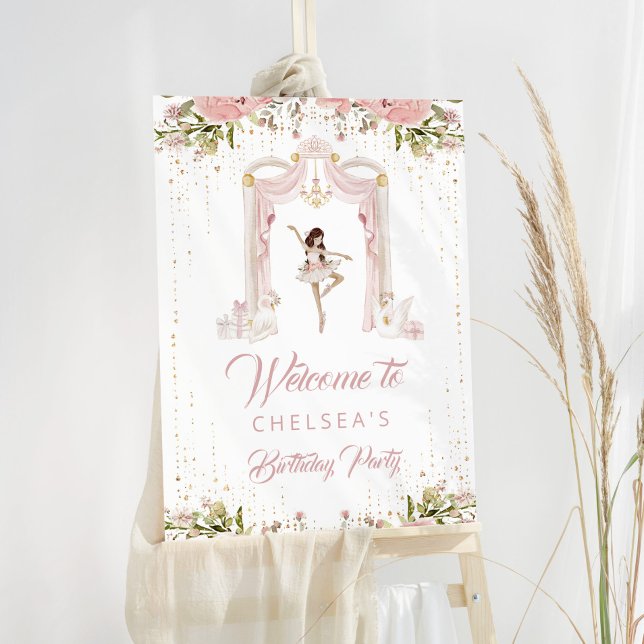 Ballerina sugar plum fairy birthday welcome foam board (Creator Uploaded)