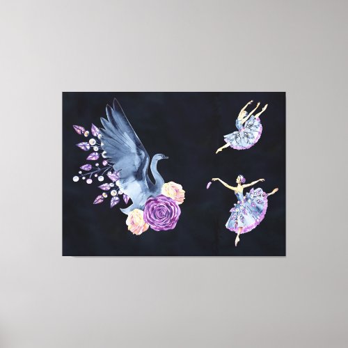 Ballerina Swan Dance Canvas Print