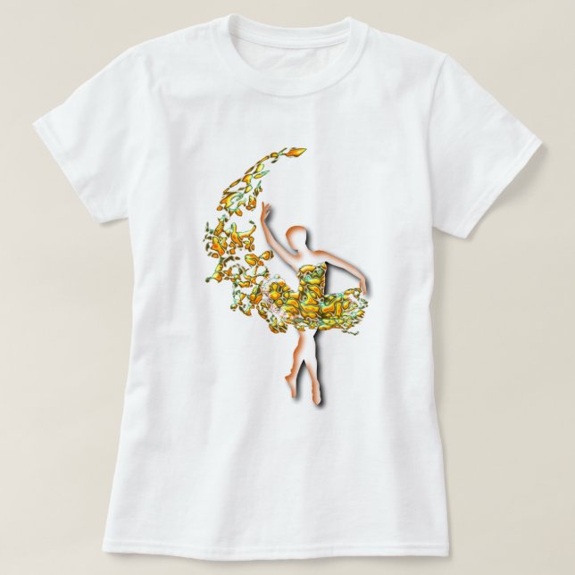 Ballerina T-Shirt Ballet Dancer Woman (Design Front)