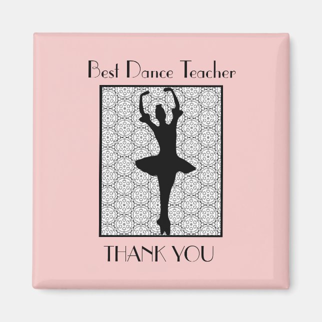Ballerina - Teacher Appreciation Thank You Magnet (Front)