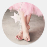 Ballerina Toes Classic Round Sticker at Zazzle