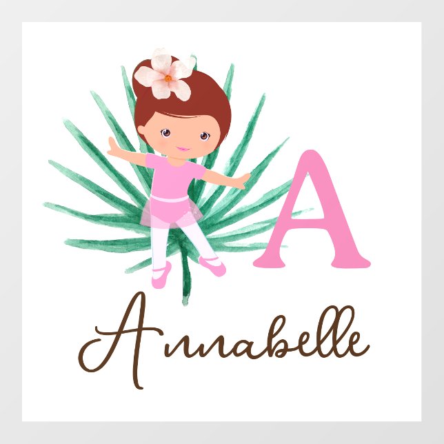 Ballerina Tropical Life Wall Decal (Front)