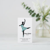 Ballerina turquoise diamond business card (Standing Front)