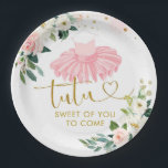 Ballerina Tutu Baby Shower Paper Plate<br><div class="desc">Ballerina Tutu Baby Shower Paper Plate</div>