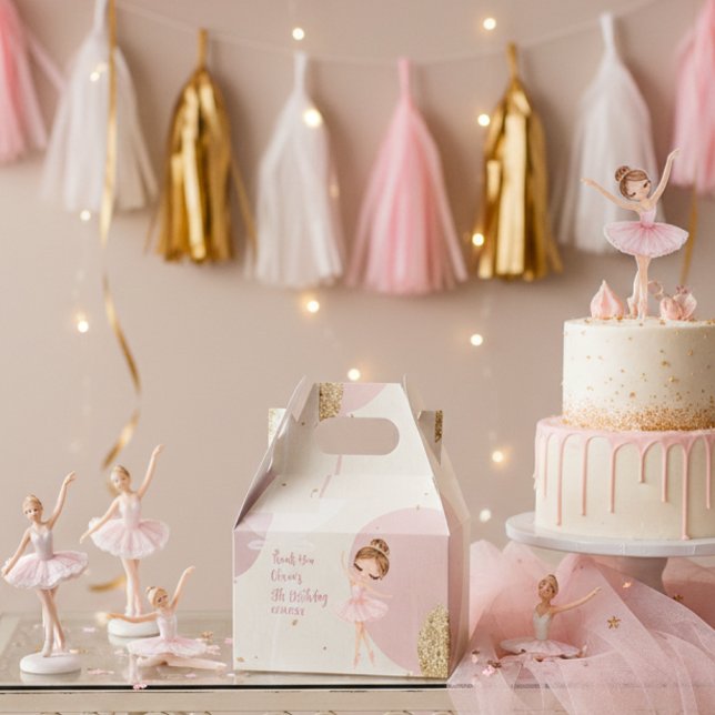  Ballerina Tutu Ballet Dancer Girl 5th Birthday Favor Boxes (Creator Uploaded)