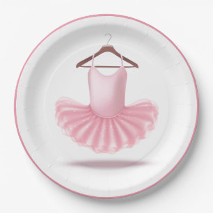 Ballerina Tutu Ballet Pink Girly Elegant Glam Paper Plates