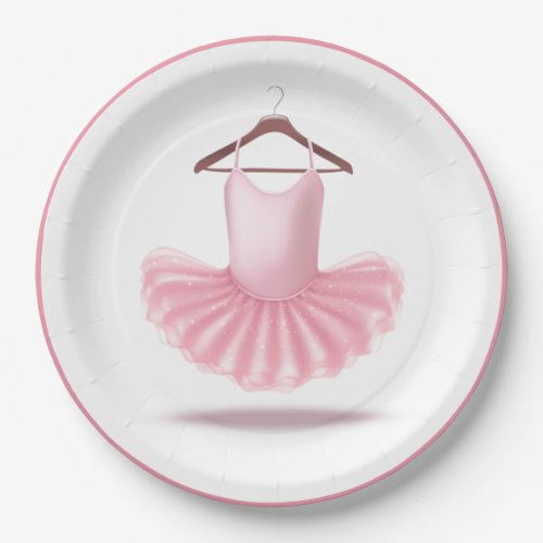 Ballerina Tutu Ballet Pink Girly Elegant Glam Paper Plates