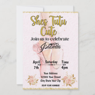 Ballerina Tutu birthday invitation