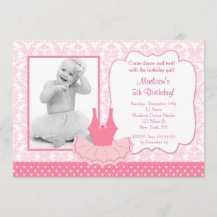 Ballerina Tutu Birthday Invitation
