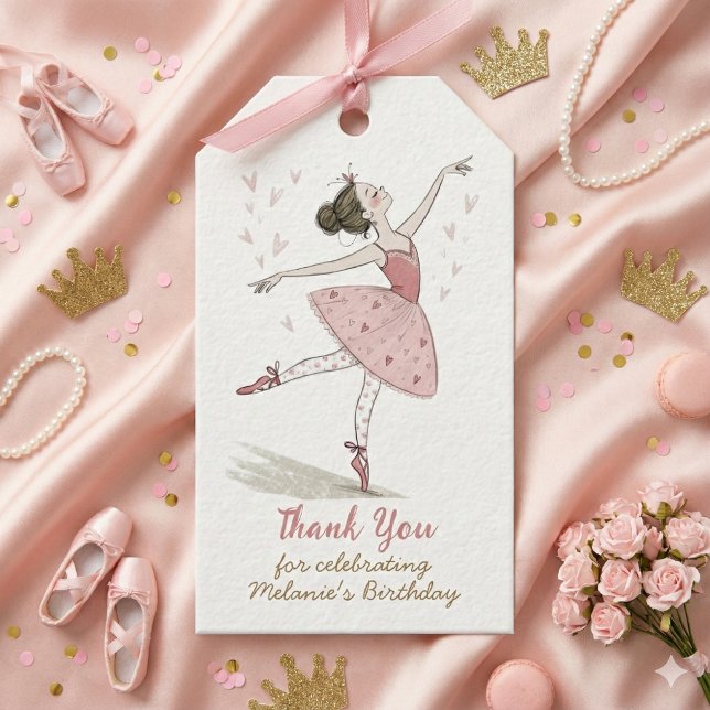 ballerina tutu Birthday Party  Gift Tags (Creator Uploaded)