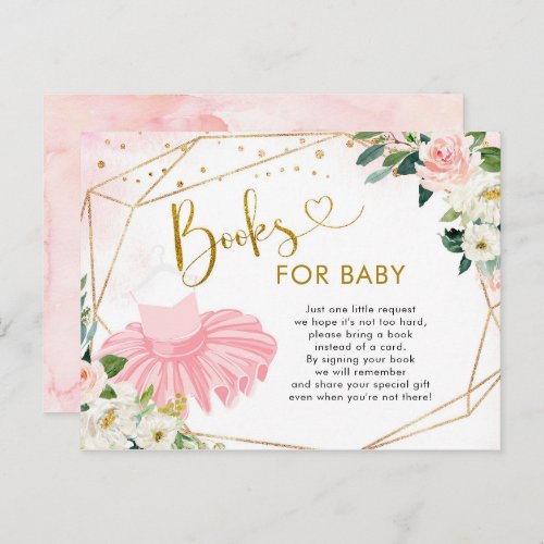 Ballerina Tutu Books for Baby Baby Shower Invitation Postcard