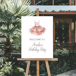 Ballerina Tutu Cute Ballet Pink Birthday Welcome Foam Board