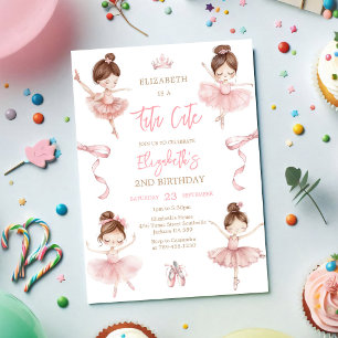 Ballerina Tutu Cute Pink Ballet Girl Birthday Invitation