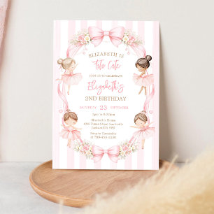 Ballerina Tutu Cute Pink Ballet Girl Birthday Invitation
