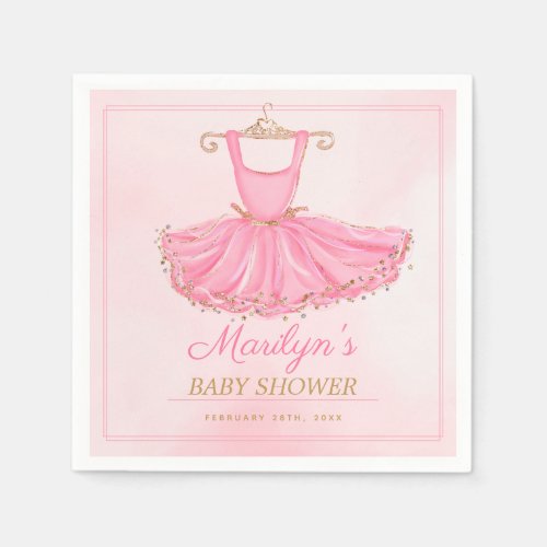 Ballerina Tutu Dress Baby Shower Birthday Napkins