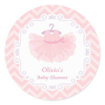 Ballerina Tutu Girl Baby Shower Decor Stickers
