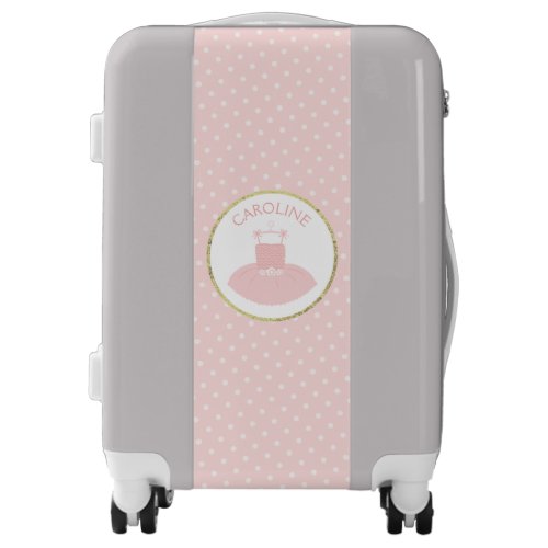 Ballerina Tutu in Pink and Gold Luggage