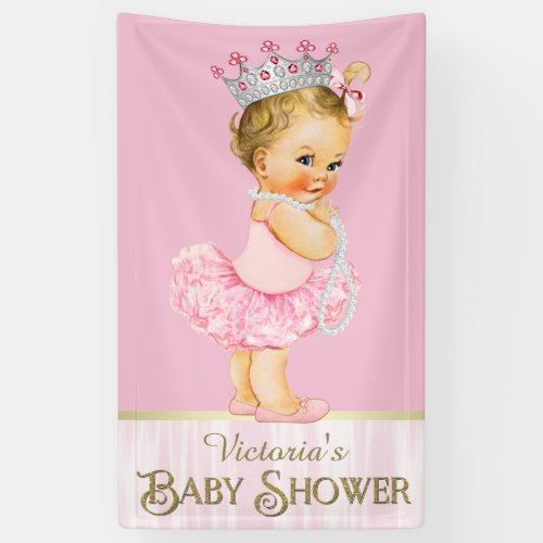 Ballerina Tutu Pearl Baby Shower Banner