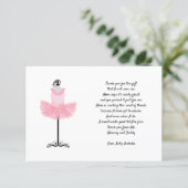 Ballerina Tutu thank you note with poem Invitation (Standing Front)