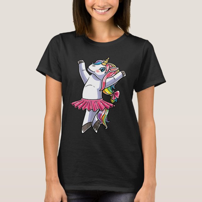 Ballerina Unicorn Ballet Dance Dancing Danseuse T-Shirt (Front)