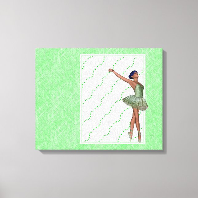 Ballerina Wap Around Art Canvas Print (Front)