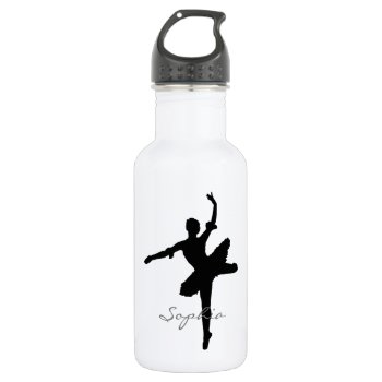 Ballerina Water Bottle by LeSilhouette at Zazzle