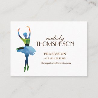 Ballerina Watercolor art  Business Card