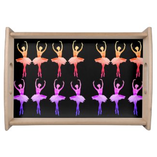 Ballerina  Watercolor Art  Serving Tray