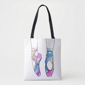 Ballerina Watercolor Ballet Tote Bag