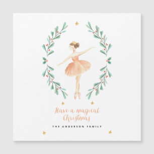 ballerina watercolor botanical cute Christmas