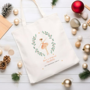 ballerina watercolor botanical cute Christmas Tote Bag