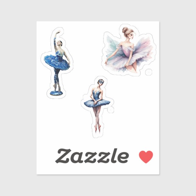 ballerina watercolor  sticker (Sheet)