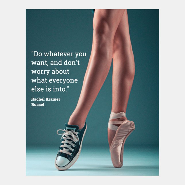 Ballerina wearing different shoes instagram post (Front)