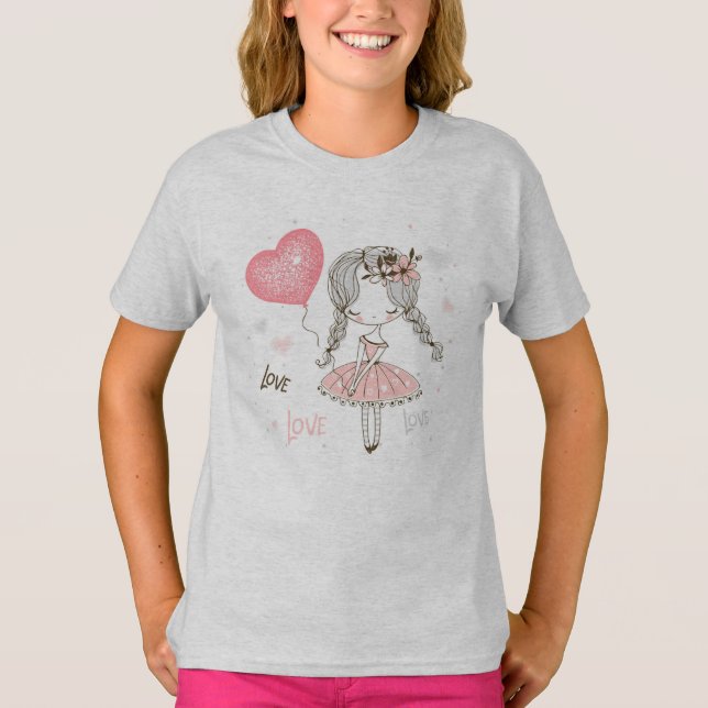 Ballerina with Balloon T-Shirt (Front)