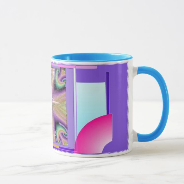 Ballerina with Colorful Geometric Background Mug (Right)