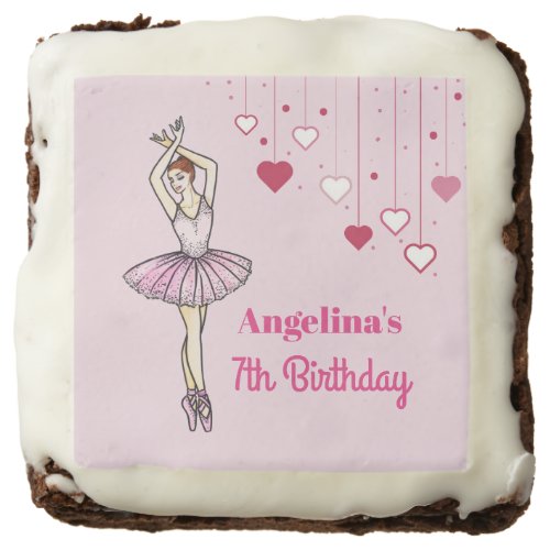 Ballerina with Pink Dress and Pointe Toe Shoes Brownie
