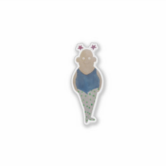 Ballerina with pink stars. sticker
