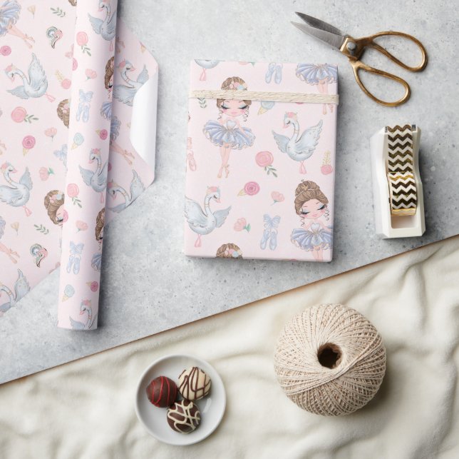Ballerina With Swans  Wrapping Paper (Crafts)