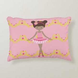 Ballerina with Tiara Pillow