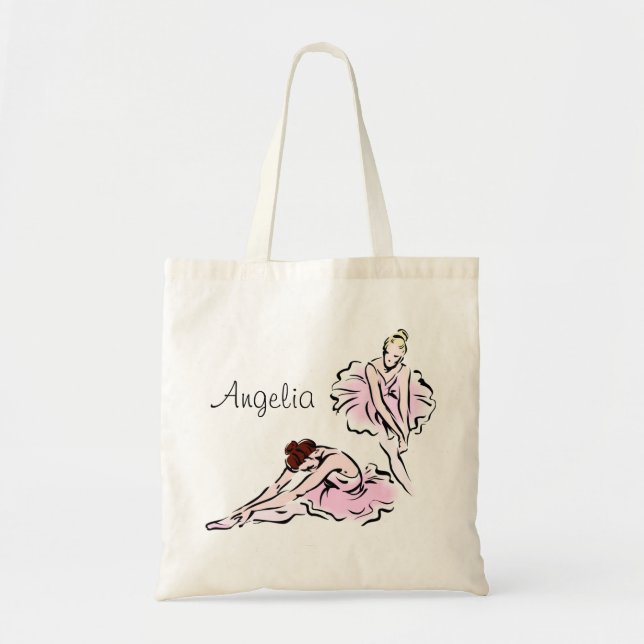 Ballerinas, Add your Name Tote Bag (Front)