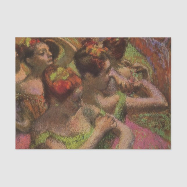 Ballerinas Adjusting Their Dresses (Edgar Degas) Tissue Paper (Front)