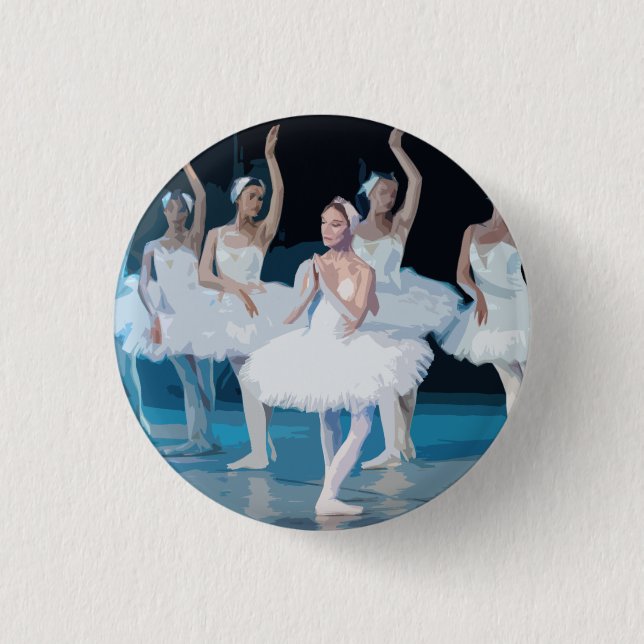 Ballerinas Ballet Dancer Dance Recital Dancers     Button (Front)