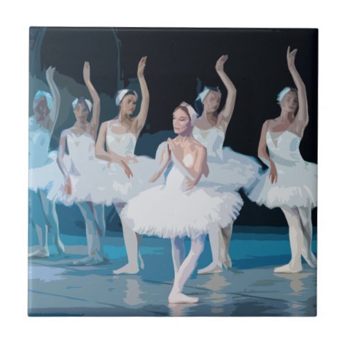 Ballerinas Ballet Dancer Dance Recital Dancers     Ceramic Tile