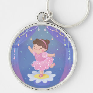Ballerina's Dream Fantasy Illustration Keychain