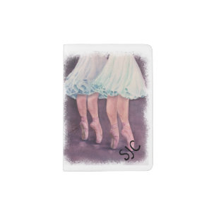 BALLERINAS IN BLUE PASSPORT HOLDER