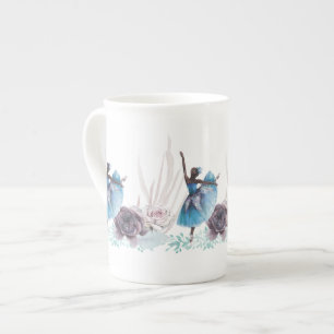 Ballerinas in Concert with Roses Bone China Mug