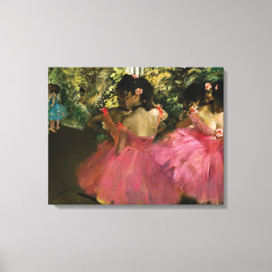 Ballerinas in Pink by Edgar Degas Canvas Print