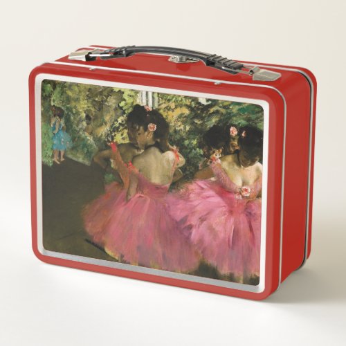 Ballerinas in Pink by Edgar Degas Metal Lunch Box