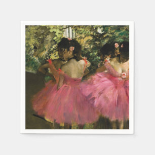 Ballerinas in Pink by Edgar Degas Napkins