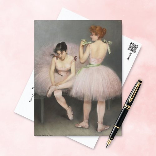 Ballerinas in Pink Pierre Carrier Belleuse Postcard